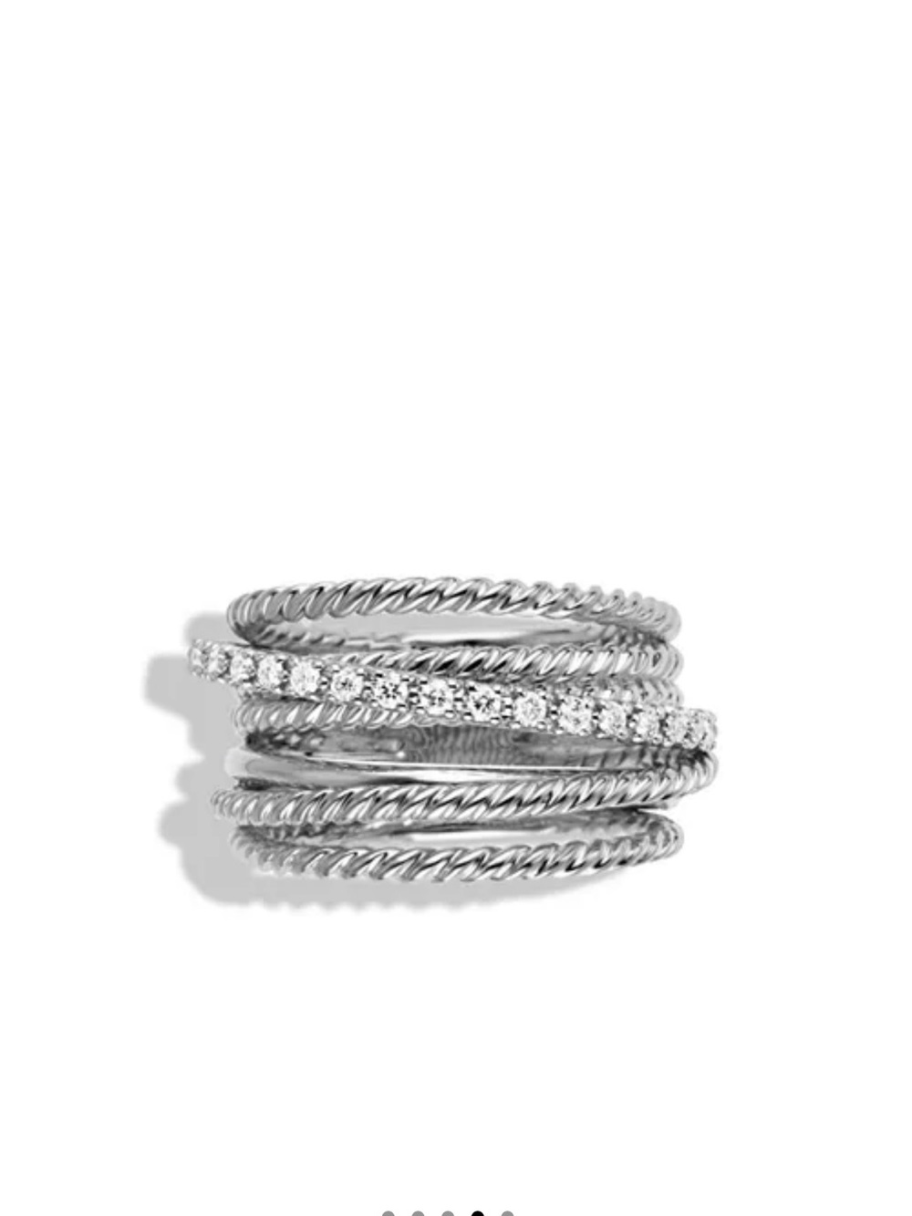 David Yurman
David Yurman Silver and Pave
Crossover Ring